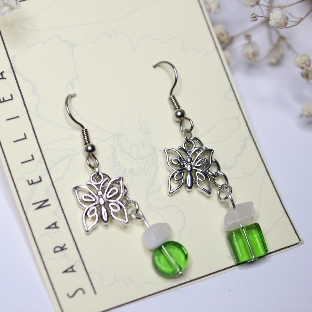 Silver Butterfly Earrings